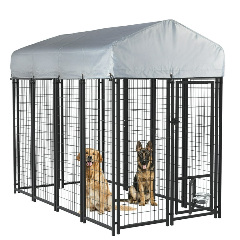 VITESSE 8x4x6 FT Heavy Duty Large Dog Kennel Playpen Outdoor with Secure Lock Shop 2024 Deals Walmart