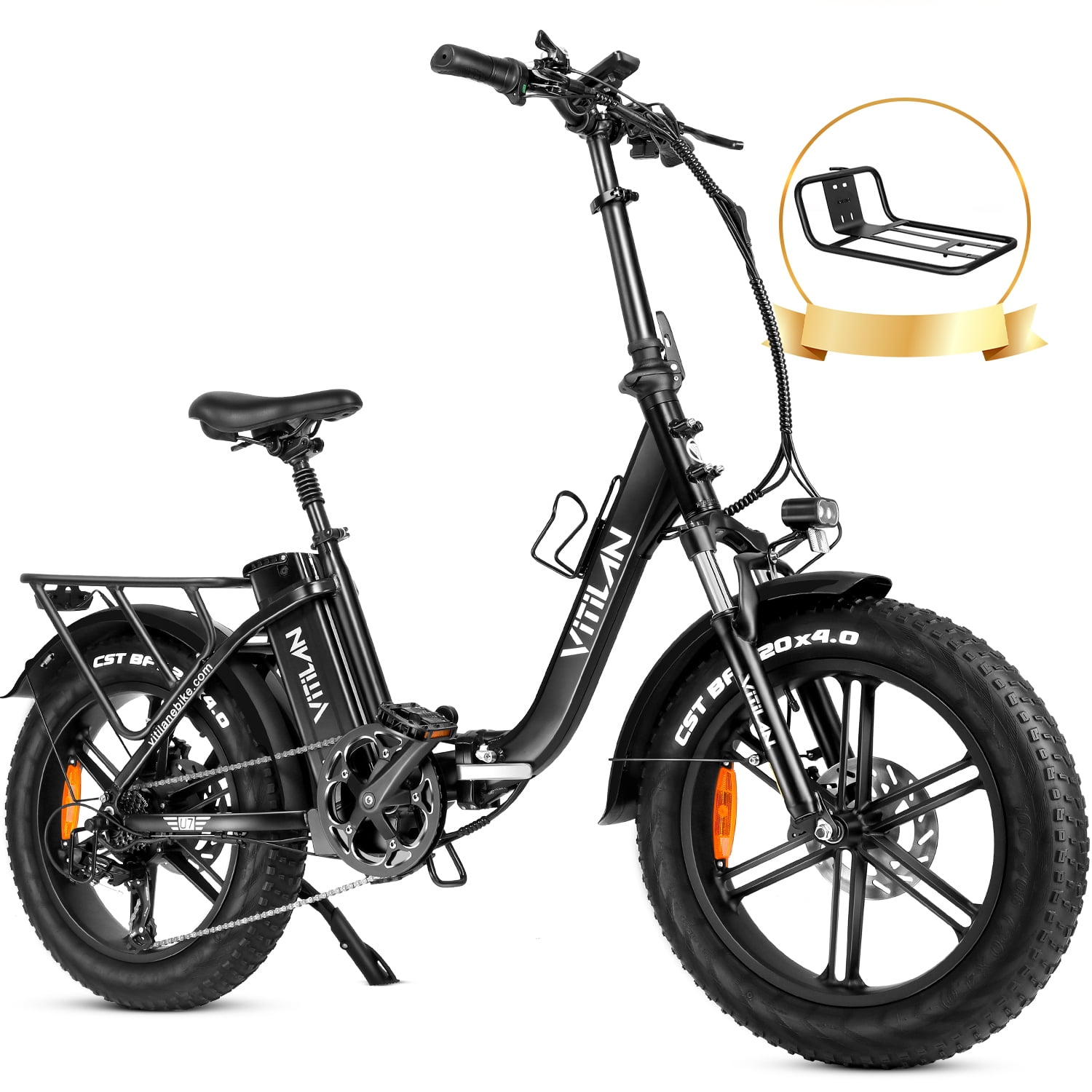 VITILAN U7 2.0 Electric Bike for Adults 750W Motor 20" x 4.0" Fat Tire