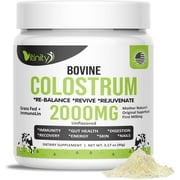 VITINITY Grass-Fed Bovine Colostrum Powder   IgG Colostrum Supplement with Prebiotics & Probiotics for Gut Health, Immune Support, Muscle Recovery & Wellness | Pure Superfood, Unflavored 90g