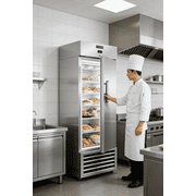 VITLIFE 27 W Commercial Reach-in Freezer, 1 Solid Door, Auto-Defrost, 21cu.ft. Bottom Mounted,Stainless Steel Upright Freezer for Restaurant, Bar, Shop,8 F to 0 F