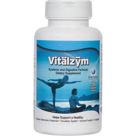 Vitalzym Proteolytic Systemic Digestive Enzyme Formula with Serrapeptase - Immune Support - 90 Ct