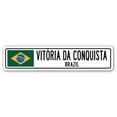 thumbnail image 1 of VITORIA DA CONQUISTA BRAZIL Street Sign Brazilian flag city country road gift, 1 of 5