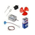 thumbnail image 1 of VITSZEE Project Experiment Kit, School-College Experiment (Fan Blade, DC Motor, 9V Battery, 2 LED, 1 m Wire, Battery Clipper Switch for Project, Science, DIYs), 1 of 5
