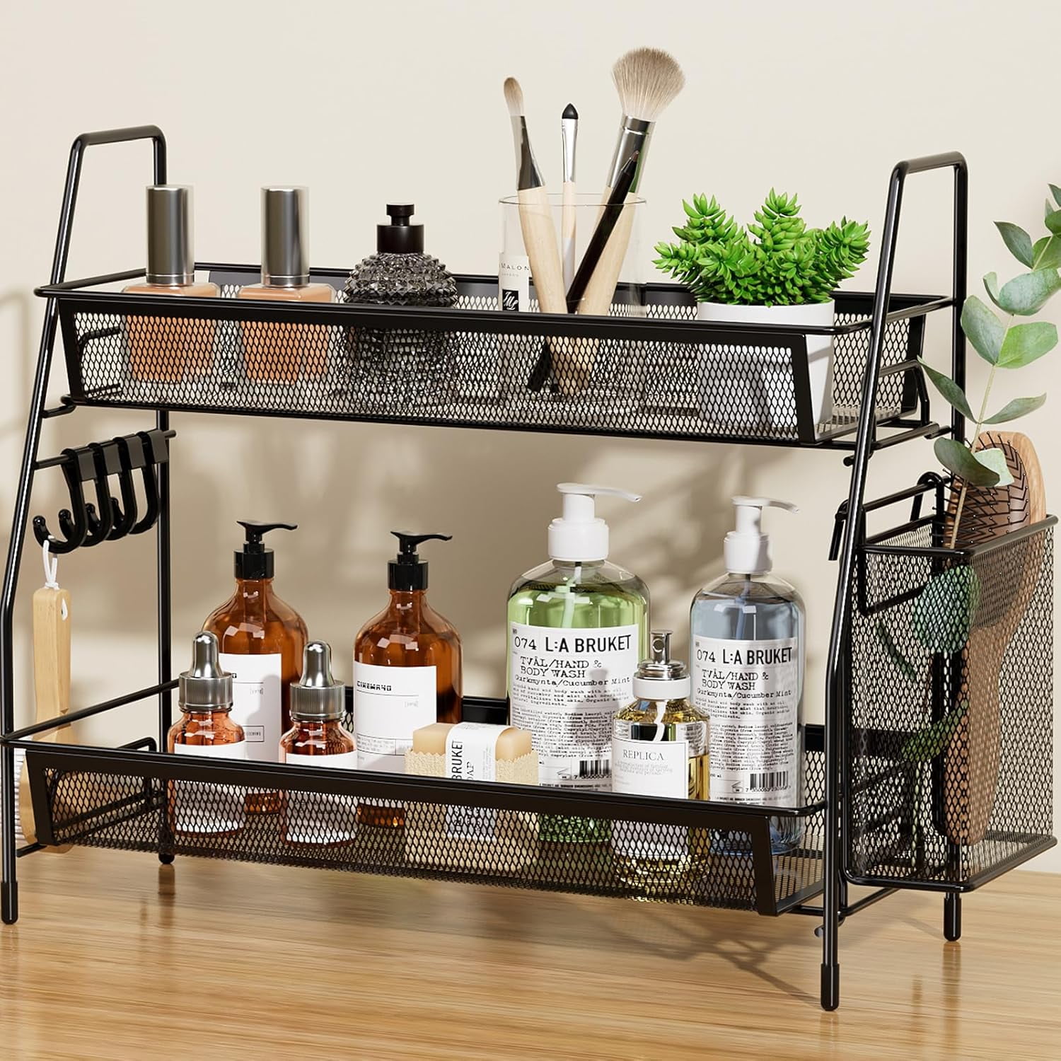 VITVITI 2-Tier Bathroom Organizer Countertop, Metal Wire Mesh Bathroom ...