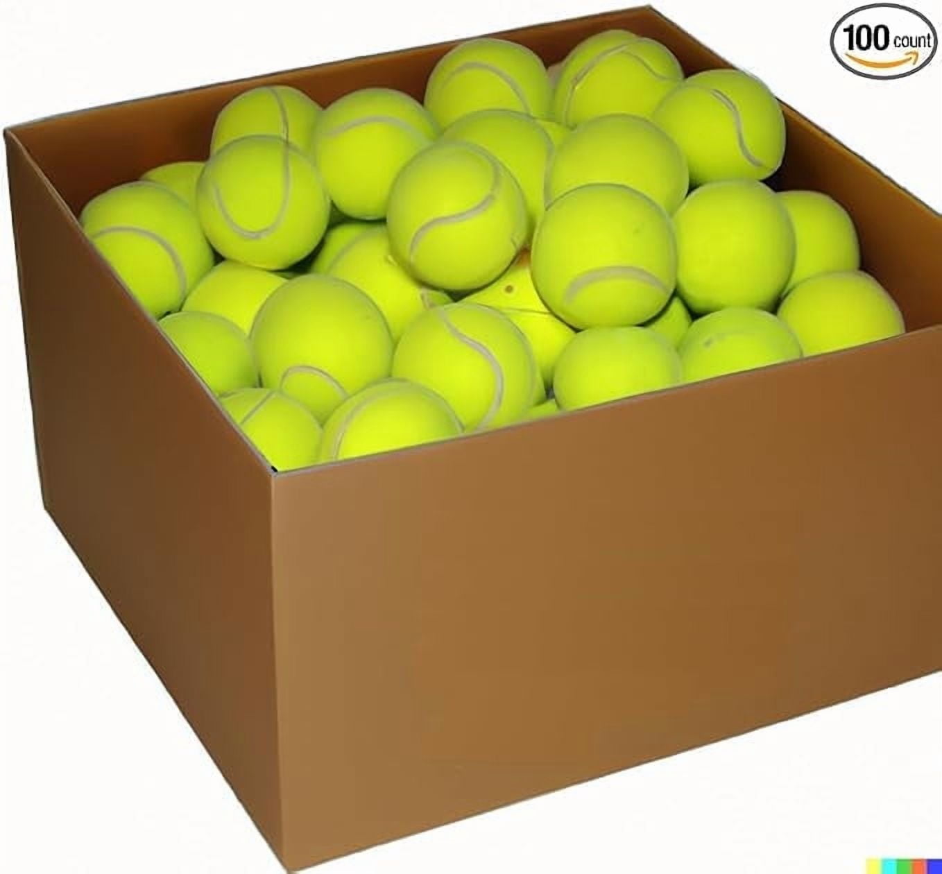VIV 100 Pack Quality Pressurized Tennis Balls Bulk, High Altitude Bounce 1.35m and More Durable.