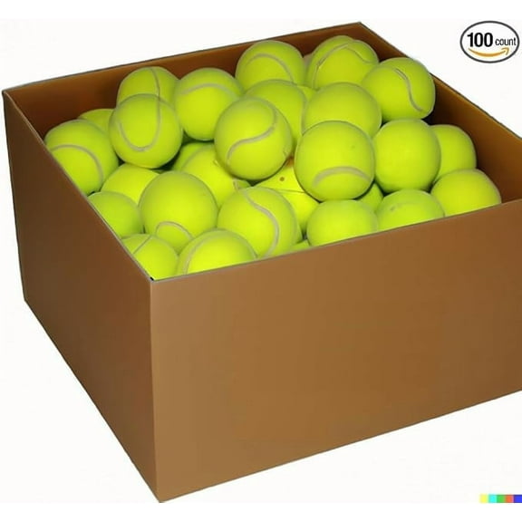 VIV 100 Pack Quality Pressurized Tennis Balls Bulk, High Altitude Bounce 1.35m and More Durable.