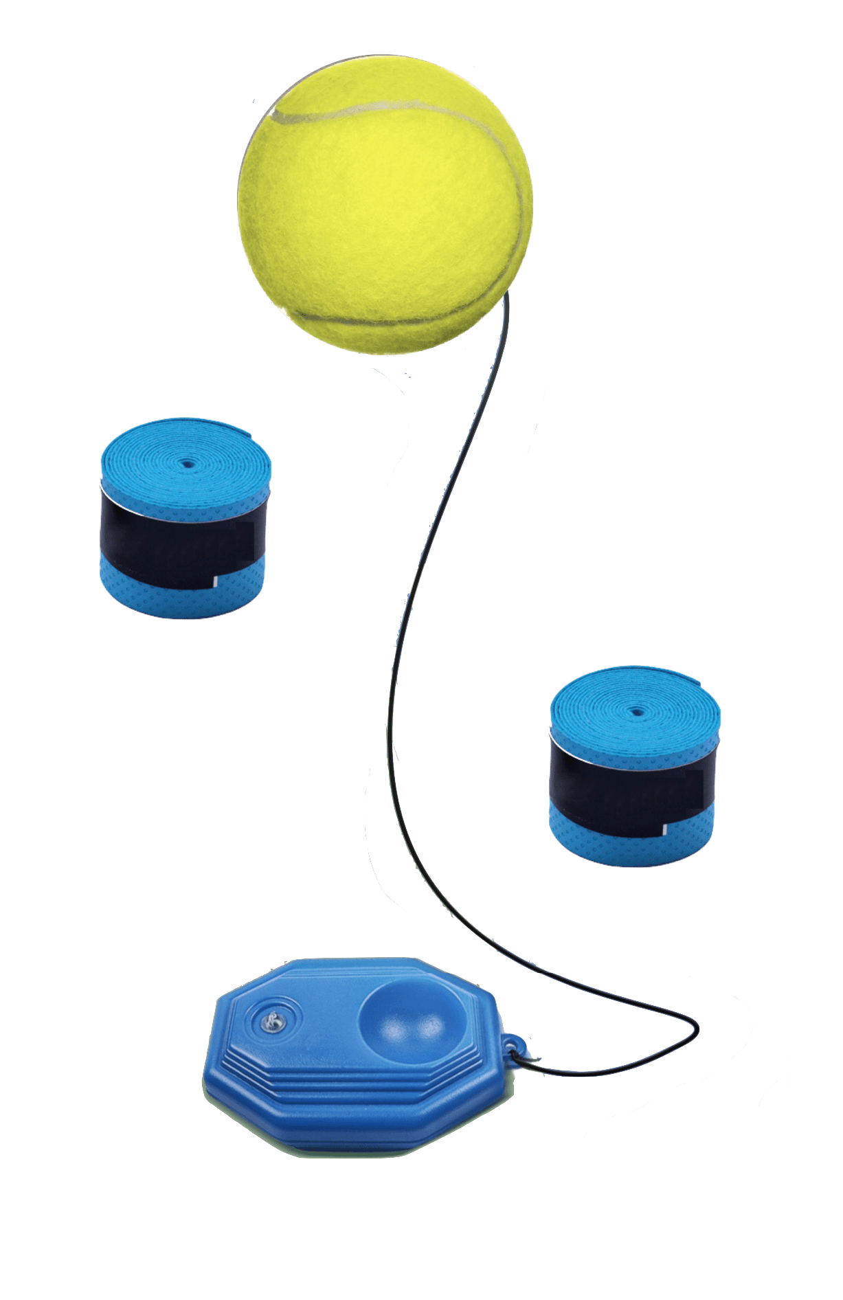 VIV 4 pc Bonus Set, Solo Tennis Trainer Rebound Ball with String