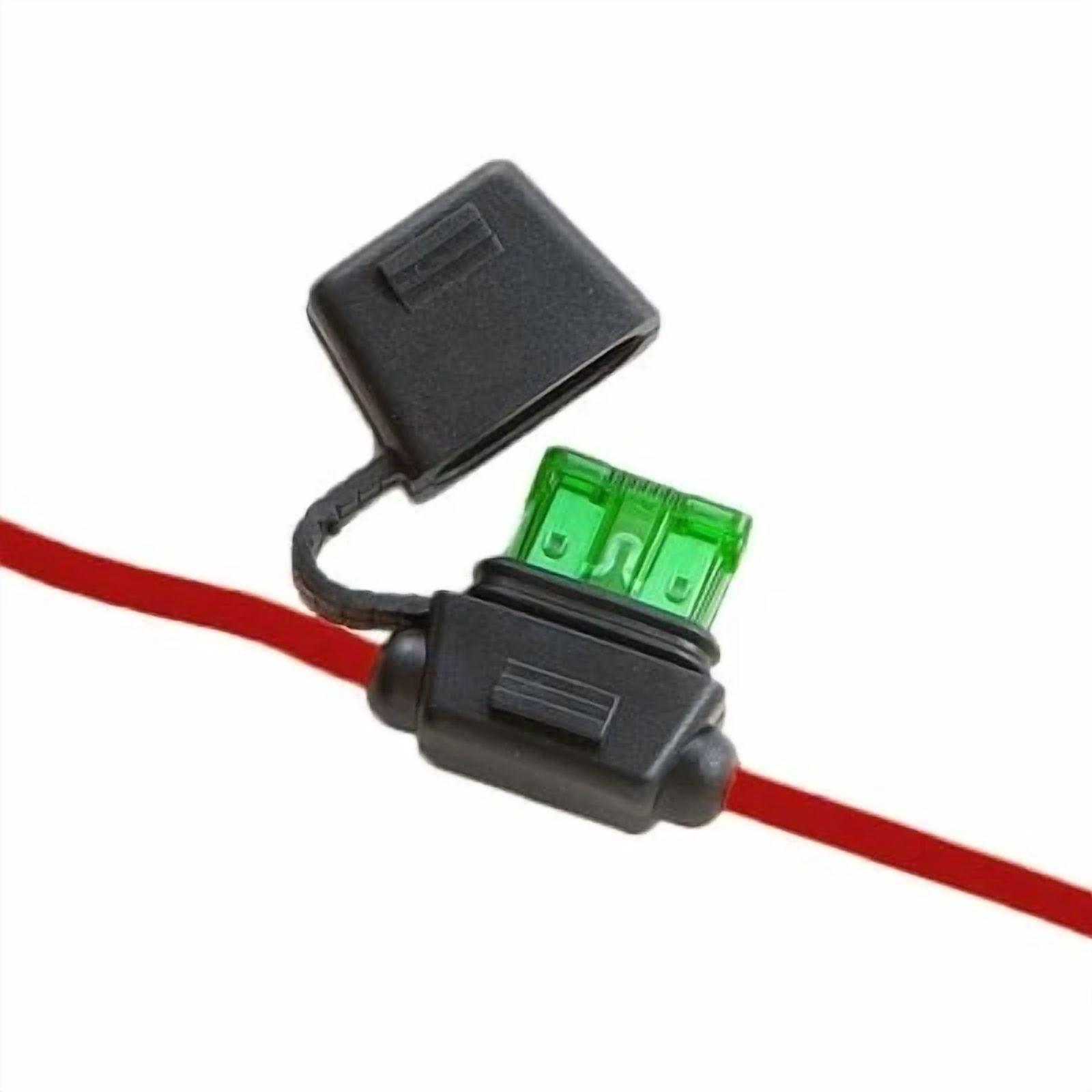 VIVA - 2Pc Optifuse Lpr-02B-12R In-Line Fuse Holder For Regular Blade Fuse, 12 Awg, 30