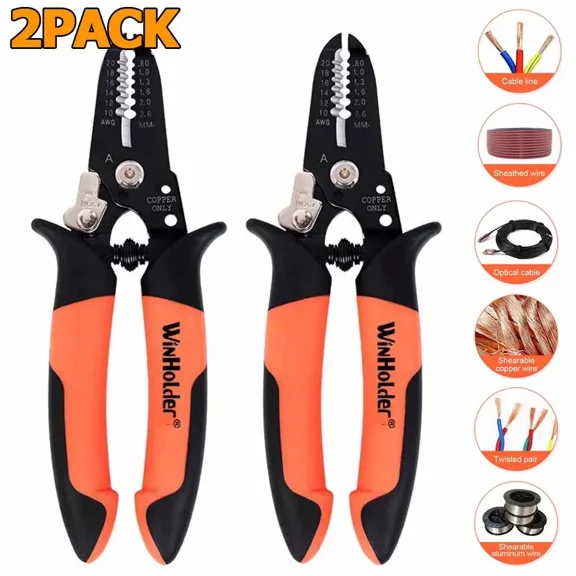 VIVA - 2Pcs Wire Crimping Tool Multi-Tool Cable Stripper Cutter Crimper Plier Hand Tool