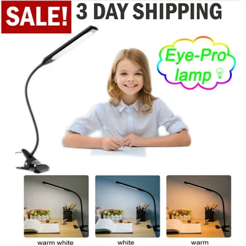 VIVA - Clip On Desk Lamp Led Usb Dimmable Study Reading Table Adjustable Night Light