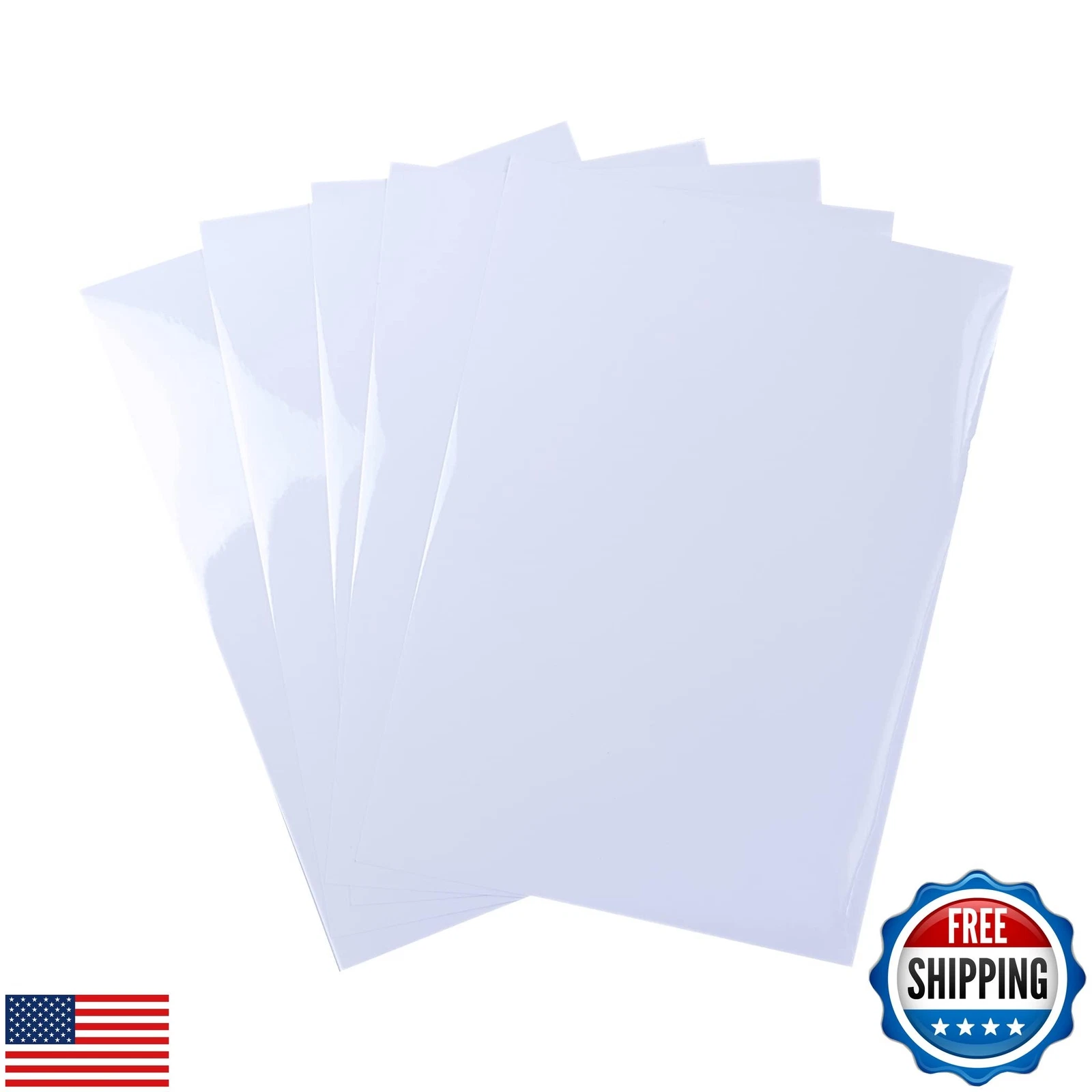 VIVA - Glossy White Printable Vinyl Sticker Paper 25 Sheets 8.5X11 Inch Waterproof S
