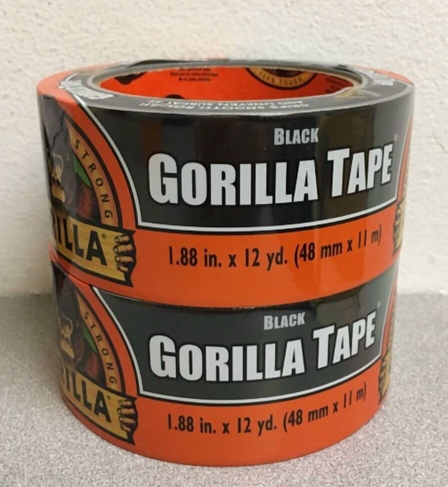 VIVA - Gorilla 104743 1.88 In. X 12 Yd. Black Duct Tape Pack Of 2