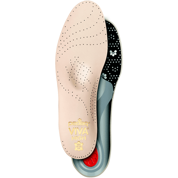 VIVA HIGH Semi-Rigid Support for High Arches with Metatarsal Pad and Heel Cushion, Leather, L9