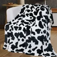 thumbnail image 1 of VIVA - Round Cow Print Blanket Throws Lightweight Fleece Soft Cozy Throw Blanket Fuzzy, 1 of 2