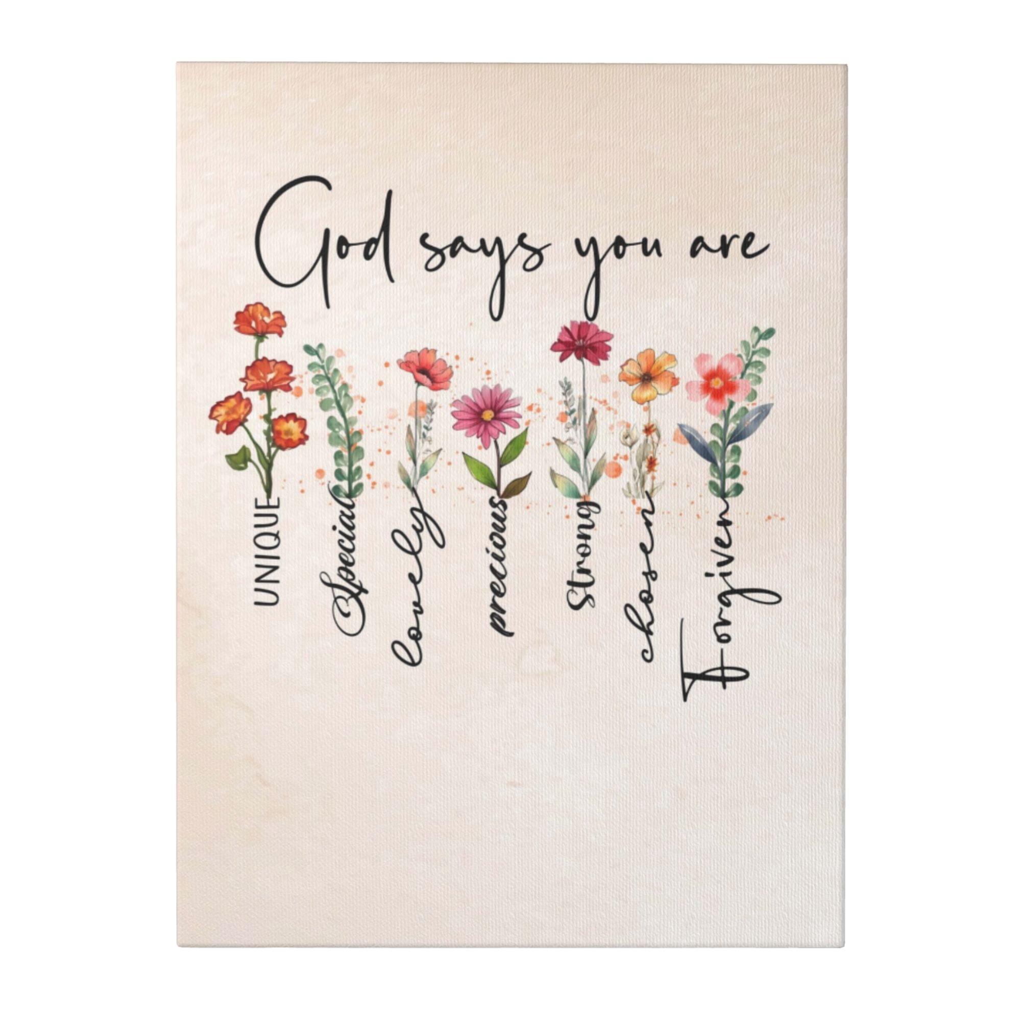 VIVACITE Christian Canvas Wall Art - God Says You Are Wall Art, Prayer ...