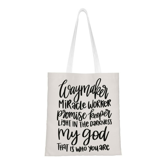 VIVACITE Christian Tote Bags for Women Vintage Canvas Tote Bag for Women Bible Tote Bags for Women Christian Gifts for Women Faith Bible Carrier Church Bags for Women with Christian Art 26