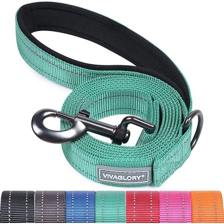 VIVAGLORY Dog Leash, Dog Training Leash with Comfortable Padded Handle, Heavy Duty Reflective for Safety Walking Leash for Medium & Large Dogs