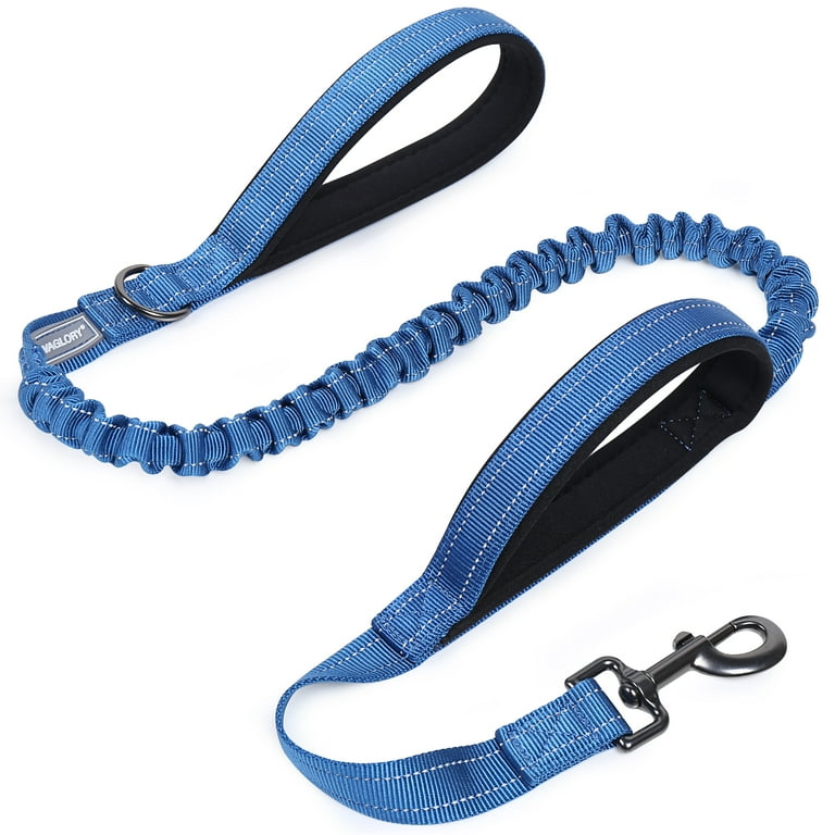 VIVAGLORY Double Dog Leash No-Tangle Bungee Leash For