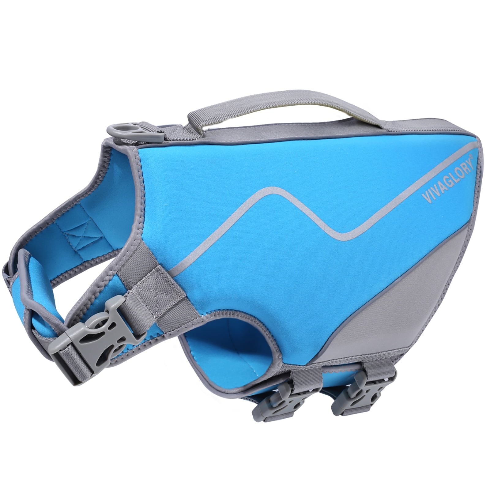 VIVAGLORY Dog Life Jacket Neoprene Vest for Swimming, Sports Style