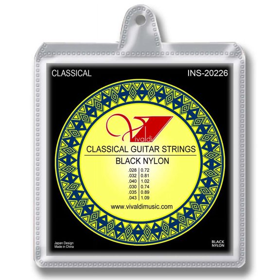 VIVALDI - INS-20226 - Classical guitar strings Black Nylon