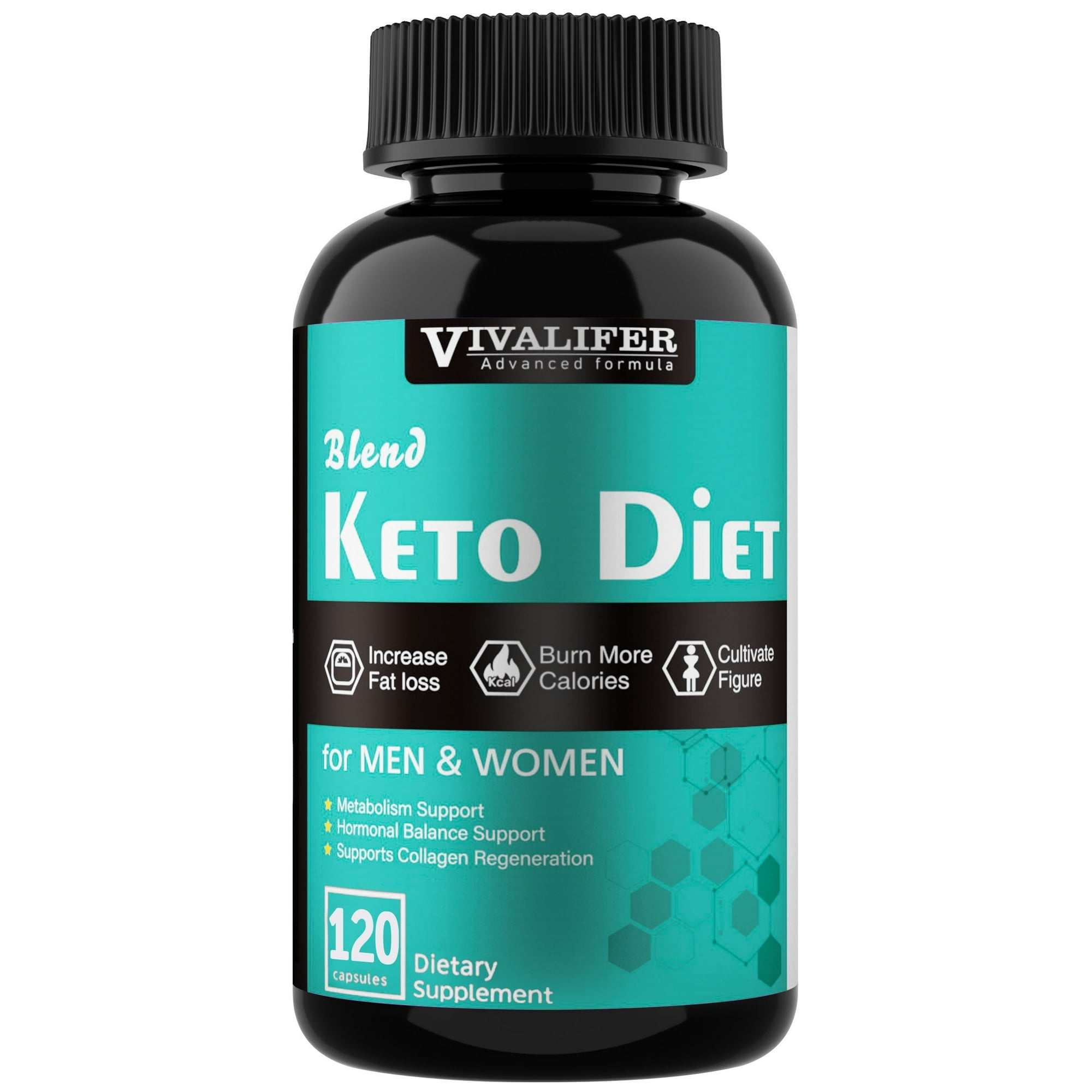 VIVALIFER Keto Pills, 120 Capsules Appetite Suppressant for Weight Loss
