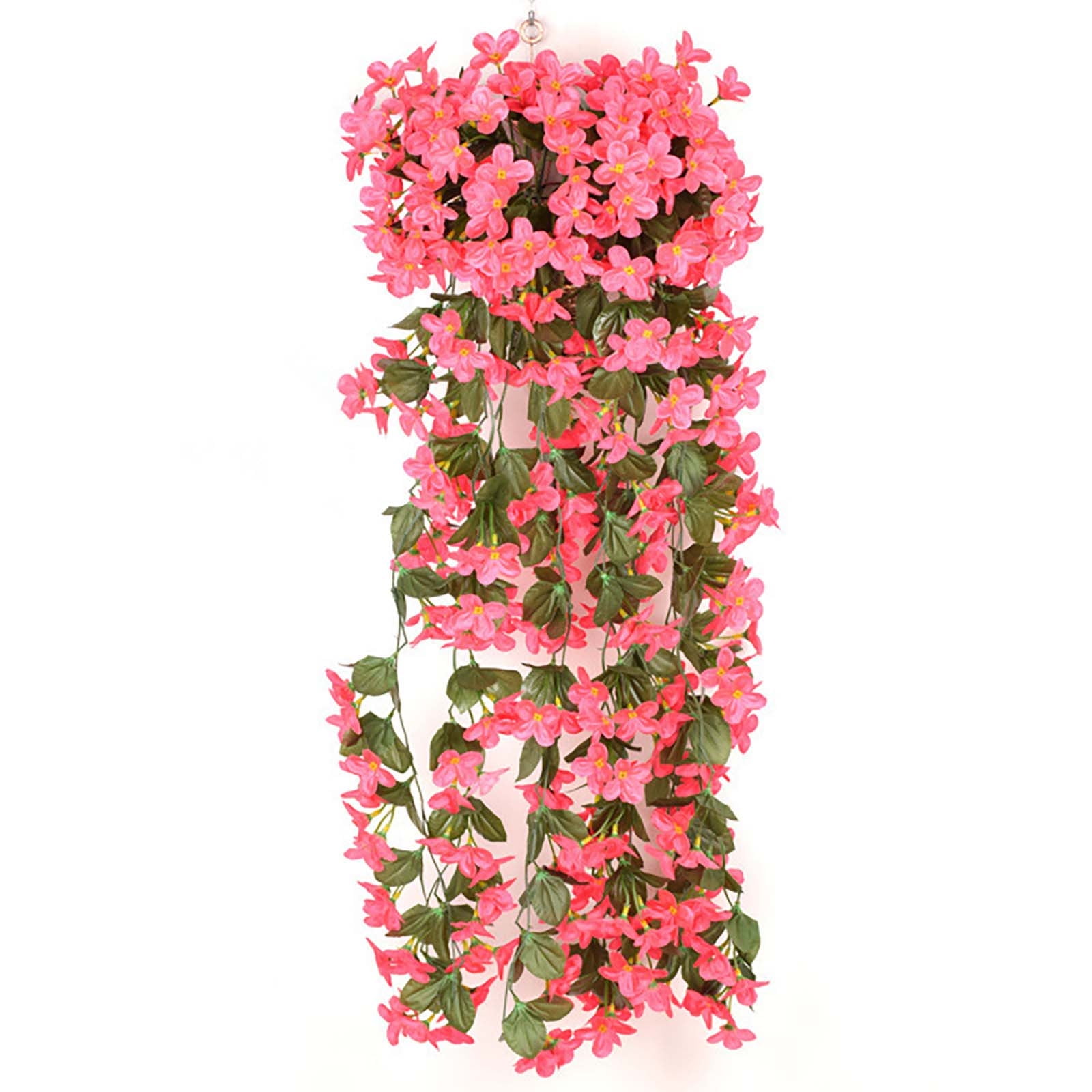 Vivawm Hanging Flowers Artificial Violet Flower Wall Wisteria Basket Hanging Garland Flowers 8660