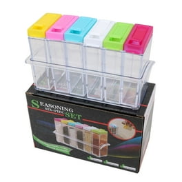 Dengmore 6pcs Kitchen Magnetic Spice Jars Rack Spices Storage Tins Stainless Steel Condiment Pot Seasoning Shakers Containers Walmart