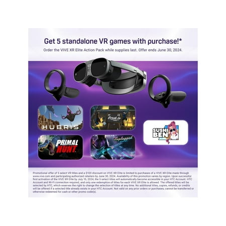 HTC - VIVE - XR Elite Virtual Reality Set - Black/Dark Gray