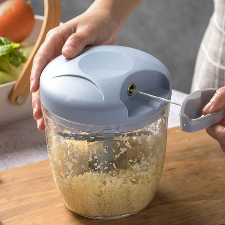 VIVEFOX Food Chopper by Handheld, Food Processor for Garlic, Manual Food  Chopper, Easy Pull Vegetable Slicer and Dicer 