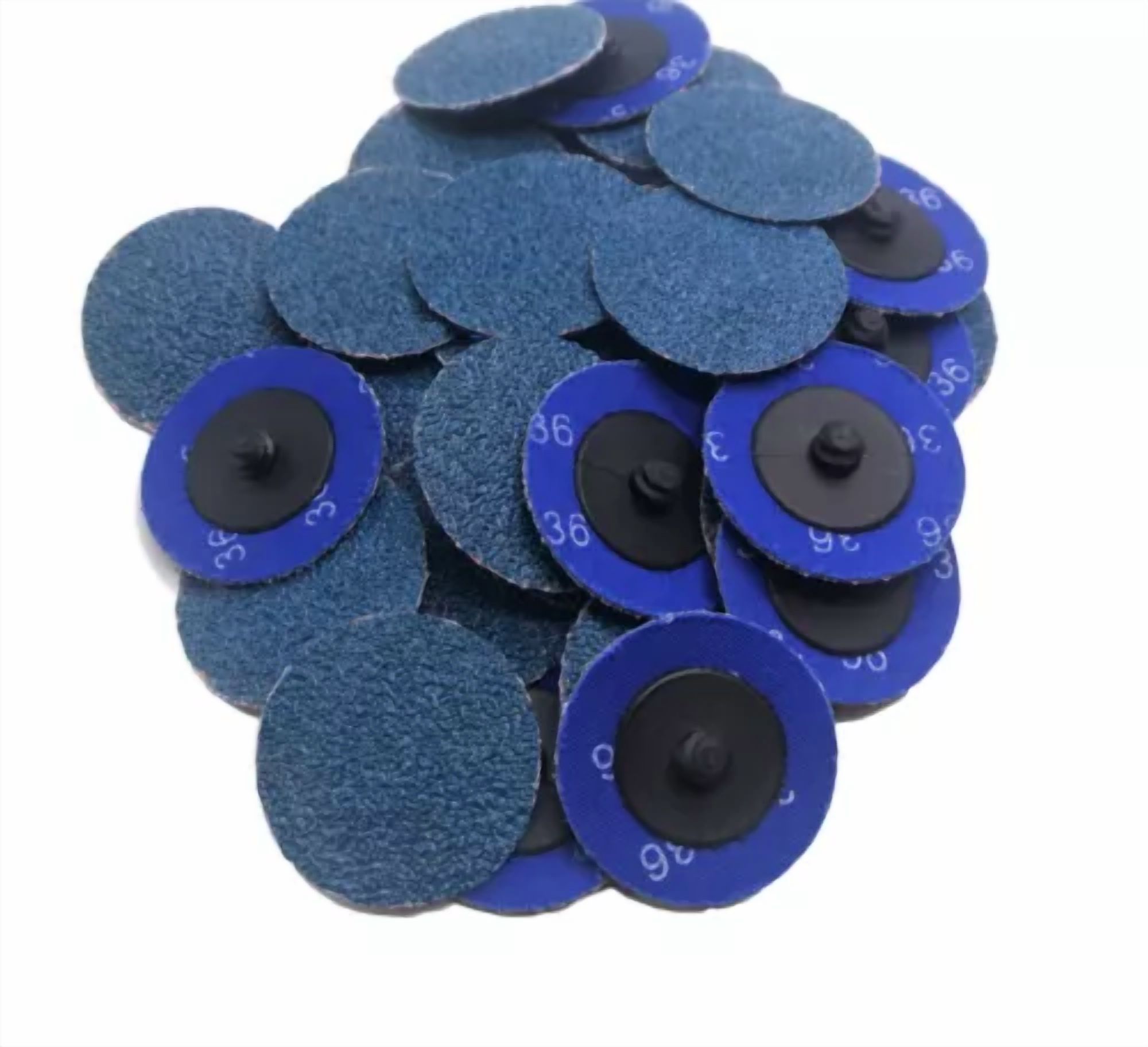 50 Pack 2 Inch 60 Grit Zirconia Roll Lock Sanding Discs For Die Grinder - Quick Change