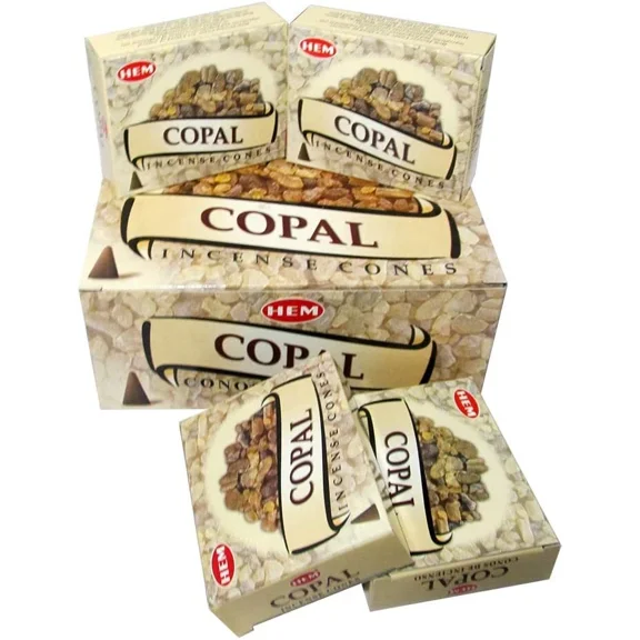 FABLE- Hem Copal Pack Of 12 Incense Cones Boxes, 10 Cones Each