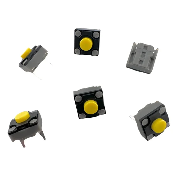 VIVIAN- Kailh Silent 6*6*4.3Mm Yellow Dot Square Mute Micro Switch (6 Pieces)