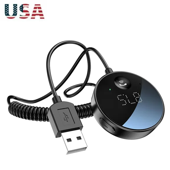 VIVIAN- Plug&Play Usb Bluetooth Wireless Car Fm Transmitter Aux Stereo Audio Receiver A