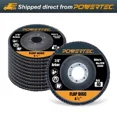 thumbnail image 1 of FABLE- Powertec 4-1/2" Zirconia Flap Discs For Angle Grinder 40 Grit, 10 Pack (11101), 1 of 5