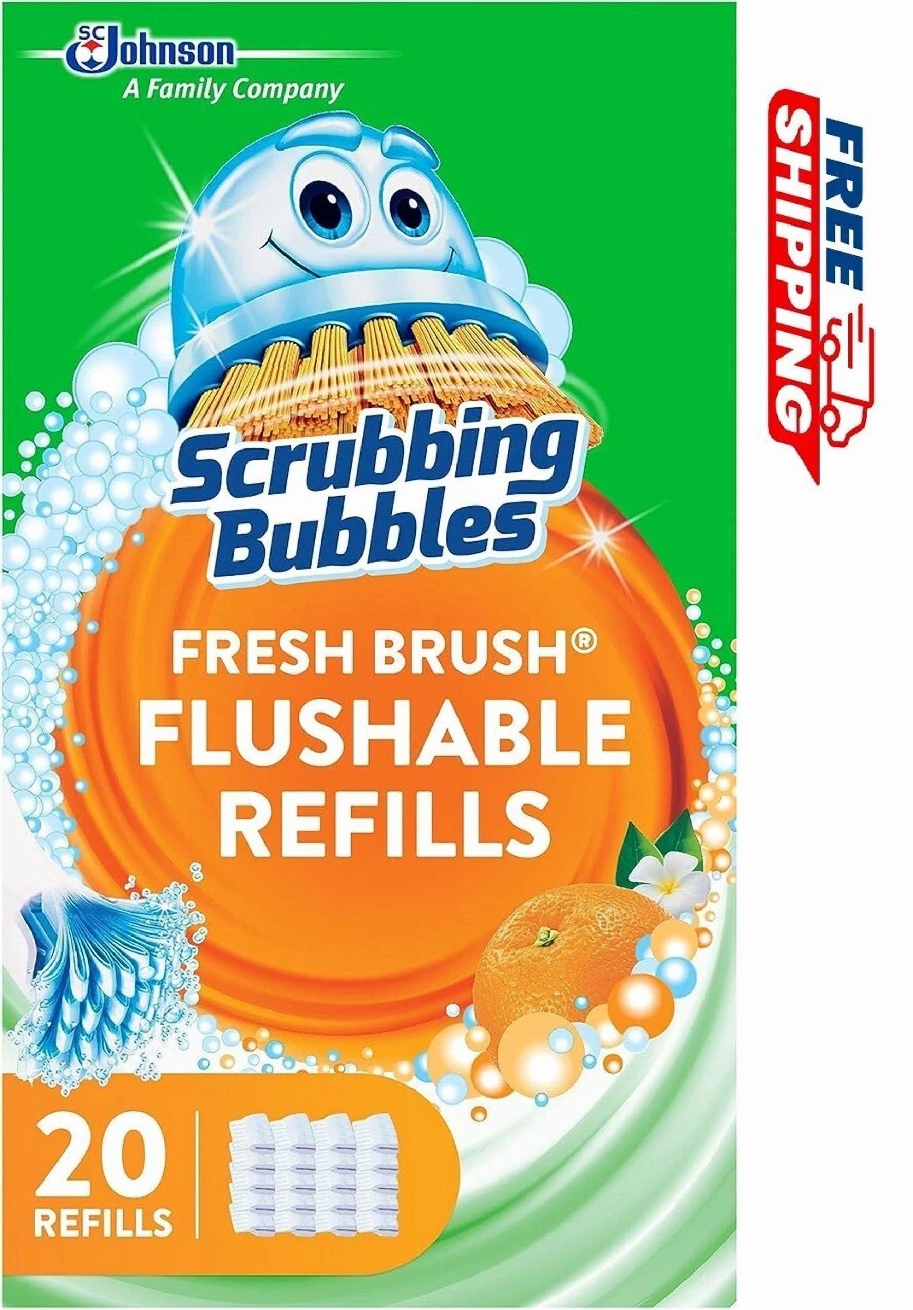 VIVIAN- Scrubbing Bubbles Flushable Toilet Wand Refills, Fresh Brush Toilet Cleaner