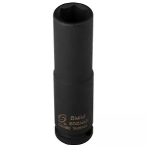 VIVIAN- Sunex Tools 808Md 1/4" Drive 6 Point Deep Impact Socket 8Mm