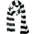 thumbnail image 1 of VIVIAN & VINCENT Fall Winter Ultra Soft Knit Striped Scarf for Women Black White, 1 of 5