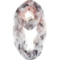 thumbnail image 1 of VIVIAN & VINCENT Soft Light Polygon Flower Elegant Sheer Infinity Scarf Purple, 1 of 5