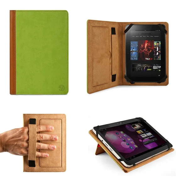 VIVIAN- Vangoddy Tablet Leather Folio Stand Carry Case Cover For 10.1" Amazon Fire Hd 10