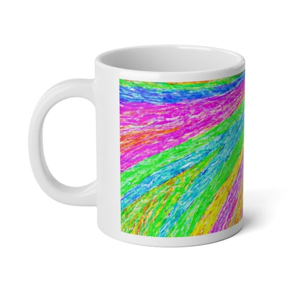 VIVID SWIRL GREEN Jumbo Mug, oz.