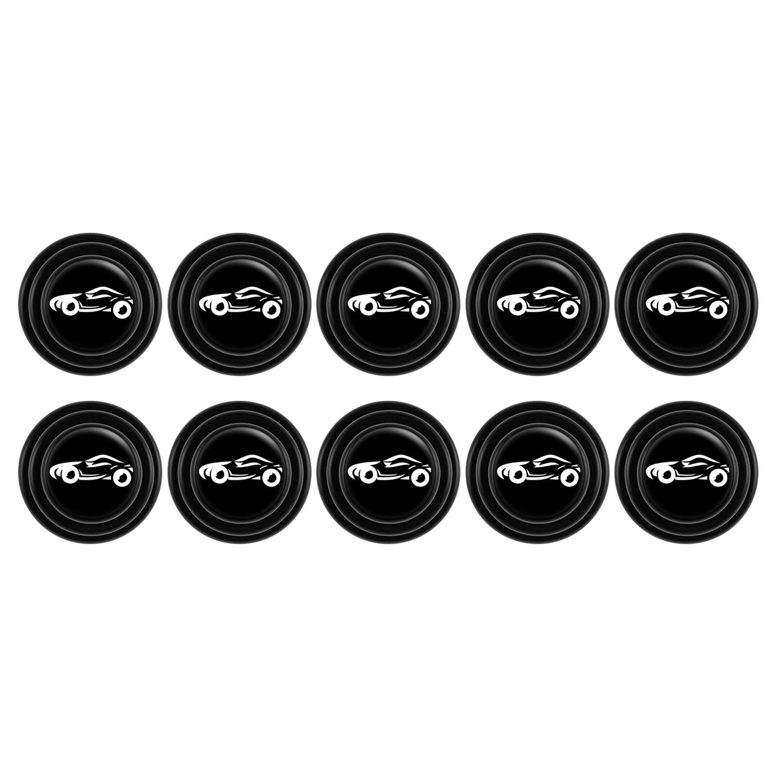 Jomgeroz 10Pcs Car Door Shock Absorbing Gaskets – Black Rubber Buffer Pads, Protects Door Edges From Dings