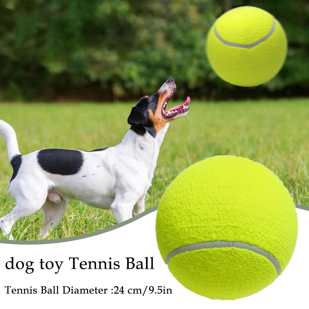 VIVIDCRAFT 24CM Dog Toys Giant Inflatable Tennis Ball Mega Jumbo Chew