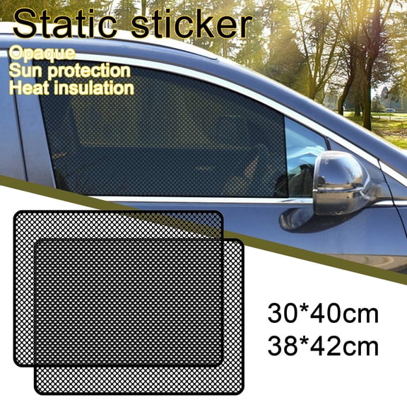 VIVIDCRAFT 2pcs Outlets 30*40cm Car Front Windshield Sunshade Film Glass Sticker Anti-Peep Full Shading Artifact Window Sticker Opaque Sunscreen Heat Insulation