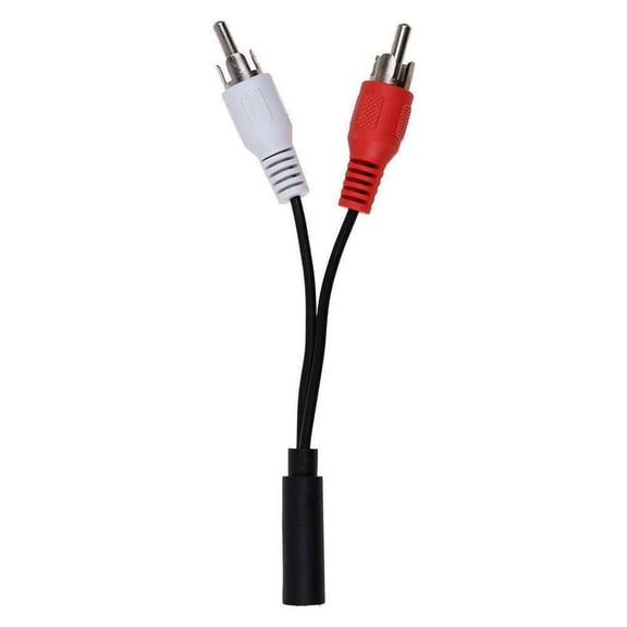 VIVIDCRAFT 3.5mm Audio Jack Female To 2 x Phono RCA Male Stereo Connector Durabl FR