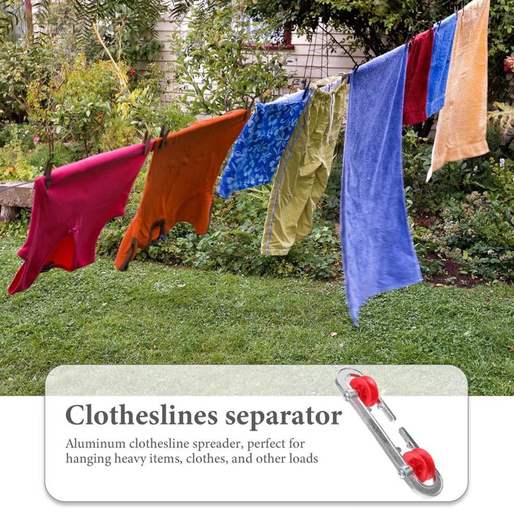 VIVIDCRAFT Aluminum Clothesline Spreader Pulley Clothesline Accessories