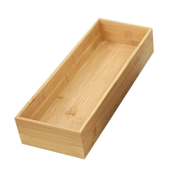 VIVIDCRAFT Bamboo Storage BoxWood CrateLuxury Bamboo Drawer Organizer Storage BoxBamboo Utensil Holder Storage BoxMultiUse Drawer OrganizerBamboo Box Storage for Kitchen Living Room Office Arts