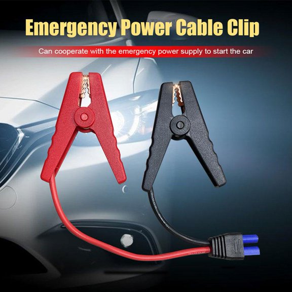VIVIDCRAFT Bold Straight-Through Clip Car Emergency Starting Power Supply Fire Line Clip Battery Clip Connecting Line Emergency Power Supply Wire Ignition Artifact
