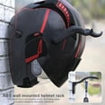 thumbnail image 1 of VIVIDCRAFT Hook Black Electric Vehicle Helmet Rack Wall Mount Helmet Free Punching Hanging Hat Storage Rack Motorcycle Helmet Rack Hook, 1 of 7