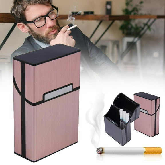 VIVIDCRAFT Metal Cigarette Case Aluminum Tobacco Holder Storage Box Container Pocket 5F7S