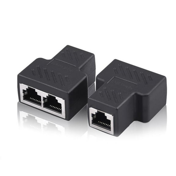 VIVIDCRAFT Network Cable Three-Way Head Rj45 Network Three-Way Head Network Cable Connector One-To-Two Connector